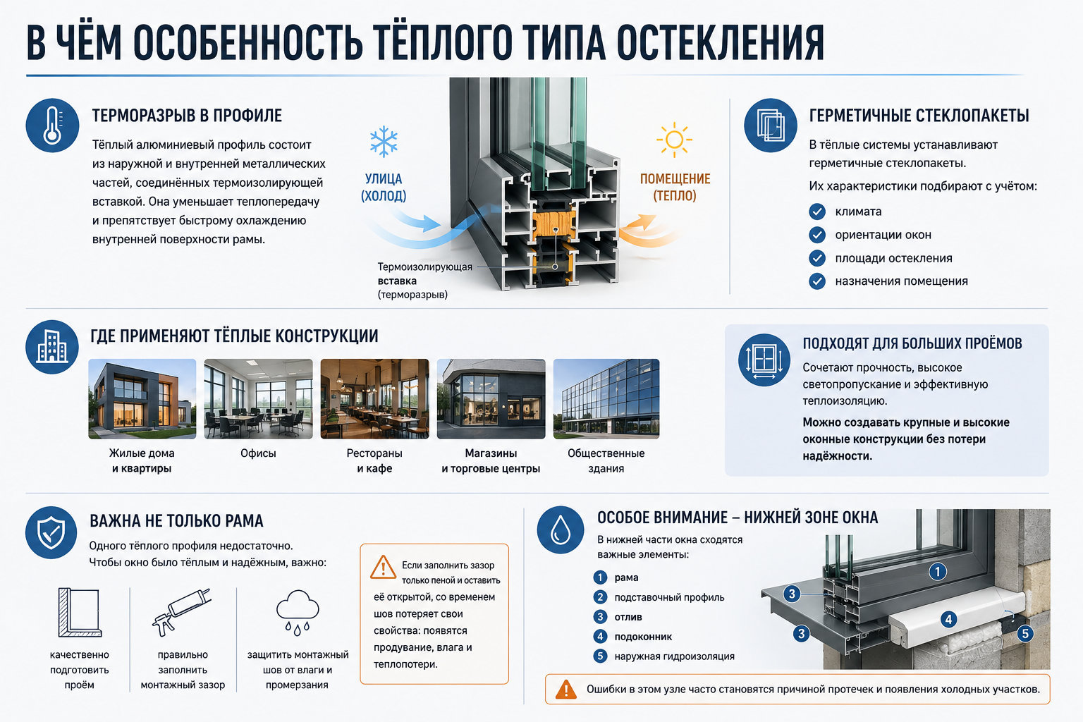 В чём особенность тёплого типа остекления