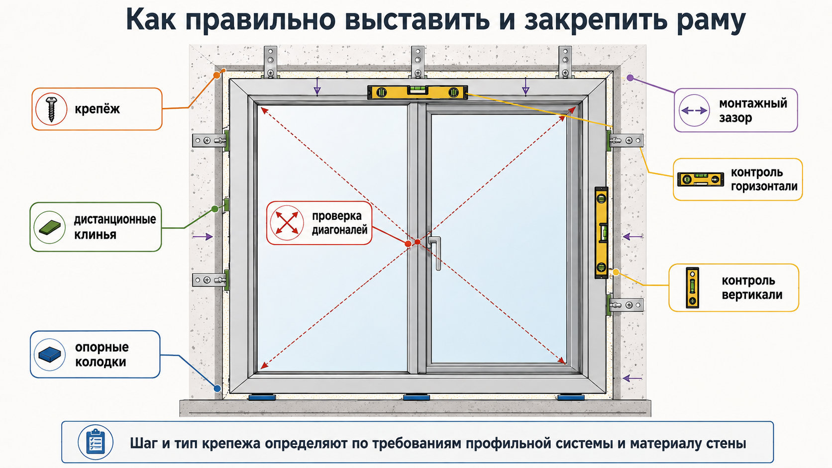 Фиксация рамы