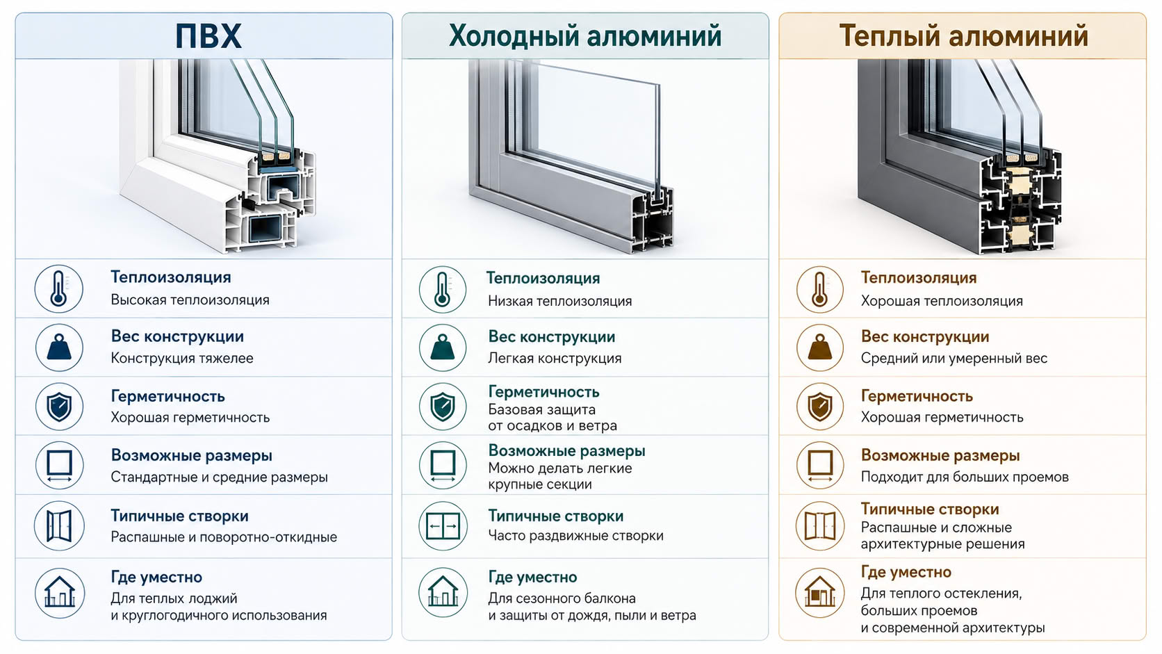 Пластик или алюминий: что выбрать